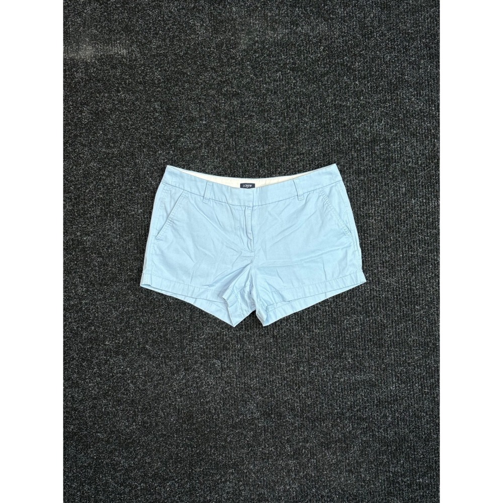J.Crew Womens Light Blue Re-Imagined Chino Shorts Size 10 Cotton Blend Summer